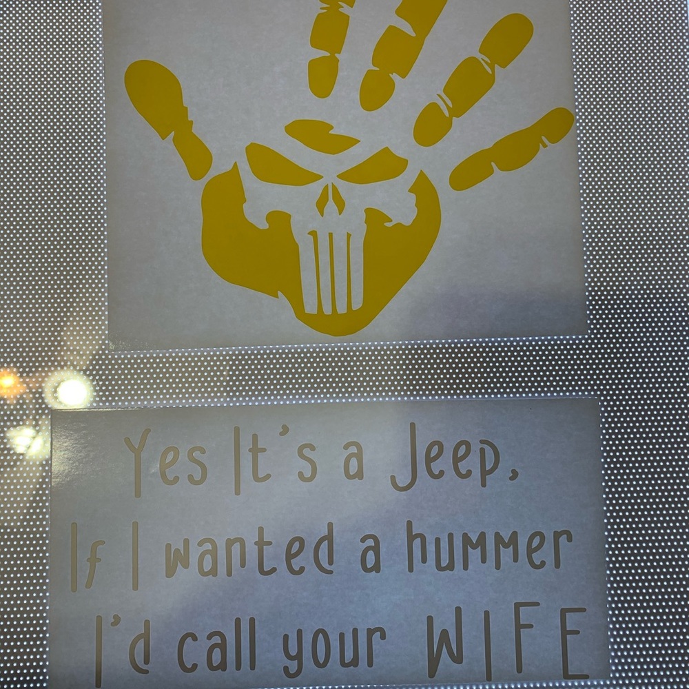 Customized Jeep stickers